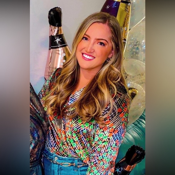 Anthropolgie Ett:twa Velvet Wrap Blouse - Picture 5 of 6